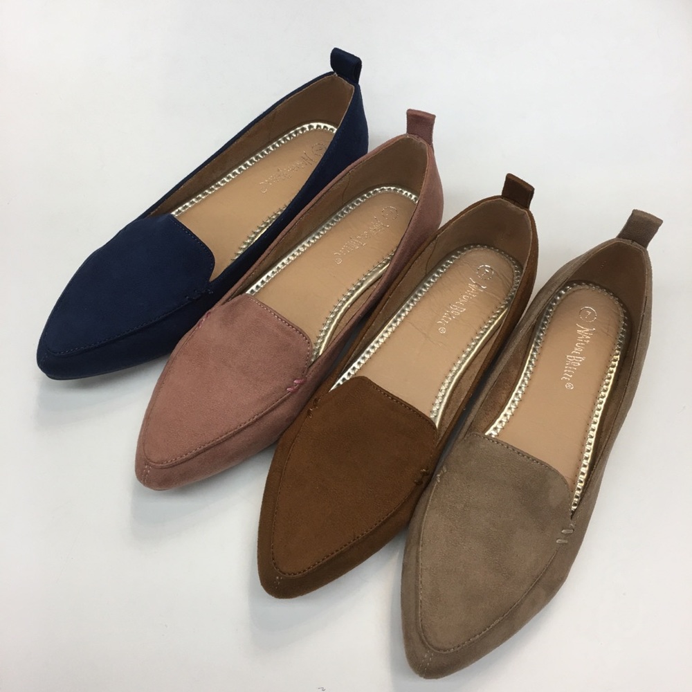 NEW! Blush Pink Pointed Toe Comfort Flat Loafer - Picture 5 of 7
